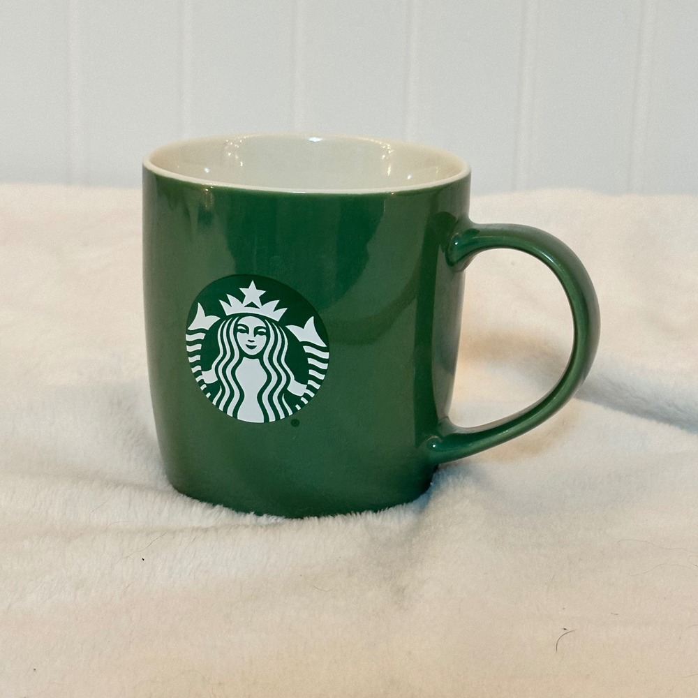 Starbucks Ceramic Mug 11oz Green Excellent Siren Logo 2021 AB14
